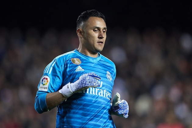 VALENCIA, SPAIN - APRIL 03:  Keylor Navas of Real Madrid looks on during the La Liga match between Valencia CF and Real Madrid CF at Estadio Mestalla on April 03, 2019 in Valencia, Spain. (Photo by Quality Sport Images/Getty Images)
