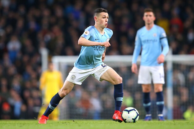 MANCHESTER, ENGLAND - APRIL 03:  Phil Foden of Manchester City during the Premier League match between Manchester City and Cardiff City at Etihad Stadium on April 03, 2019 in Manchester, United Kingdom. (Photo by Alex Livesey - Danehouse/Getty Images)