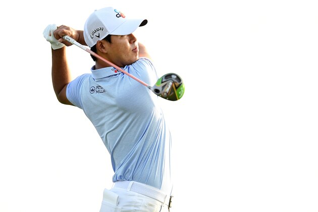 SAN ANTONIO, TEXAS - APRIL 04: Si Woo Kim of South Korea watches his tee shot on the 11th hole during the first round of the 2019 Valero Texas Open at TPC San Antonio Oaks Course on April 04, 2019 in San Antonio, Texas. (Photo by Stacy Revere/Getty Images)