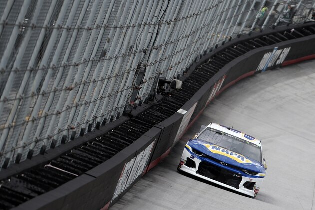 BRISTOL, TN - APRIL 05:  Chase Elliott, driver of the #9 NAPA Auto Parts Chevrolet, drives during practice for the Monster Energy NASCAR Cup Series Food City 500 at Bristol Motor Speedway on April 5, 2019 in Bristol, Tennessee.  (Photo by Chris Graythen/Getty Images)