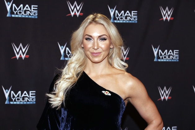 IMAGE DISTRIBUTED FOR WWE - WWE Superstar Charlotte Flair celebrates the Mae Young Classic at the Thomas & Mack Center on Tuesday, Sept. 12, 2017, in Las Vegas. (Bizuayehu Tesfaye/AP Images for WWE)