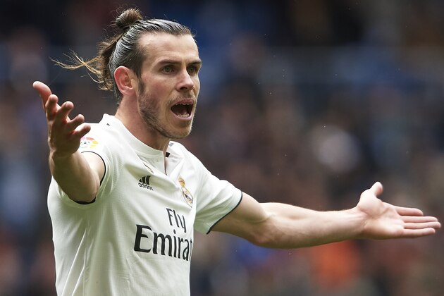 MADRID, SPAIN - APRIL 06: Gareth Bale of Real Madrid reacts during the La Liga match between Real Madrid CF and SD Eibar at Estadio Santiago Bernabeu on April 06, 2019 in Madrid, Spain. (Photo by Quality Sport Images/Getty Images)