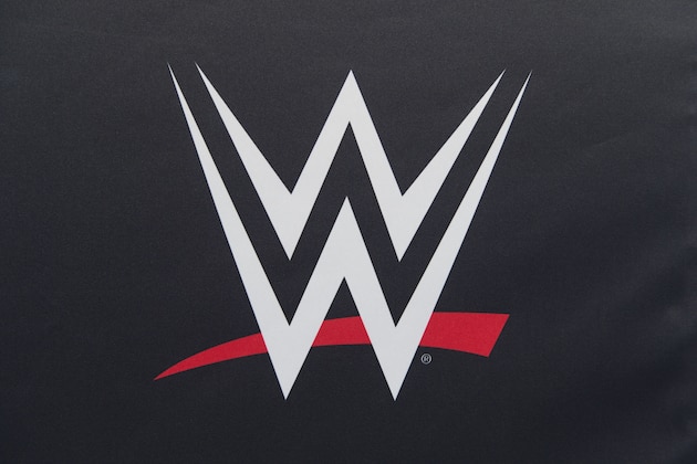 COLOGNE, GERMANY - NOVEMBER 07: A WWE Logo at the WWE Live Tryout  at the Motorworld on November 7, 2018 in Cologne, Germany. (Photo by Marc Pfitzenreuter/Getty Images)
