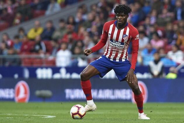 MADRID, SPAIN - APRIL 02: Thomas Partey of Atletico de Madrid in action during the La Liga match between Club Atletico de Madrid and Girona FC at Wanda Metropolitano on April 02, 2019 in Madrid, Spain. (Photo by Quality Sport Images/Getty Images) MADRID, SPAIN - APRIL 02: Thomas Partey of Atletico de Madrid in action during the La Liga match between Club Atletico de Madrid and Girona FC at Wanda Metropolitano on April 02, 2019 in Madrid, Spain. (Photo by Quality Sport Images/Getty Images)