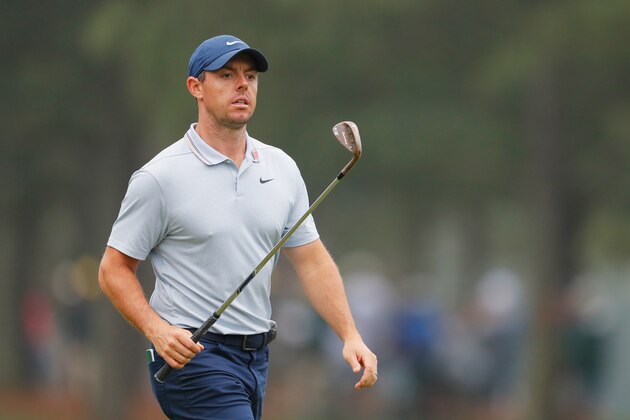 AUGUSTA, GEORGIA - APRIL 08:  Rory McIlroy of Northern Ireland looks on during a practice round prior to The Masters at Augusta National Golf Club on April 08, 2019 in Augusta, Georgia. (Photo by Kevin C. Cox/Getty Images)