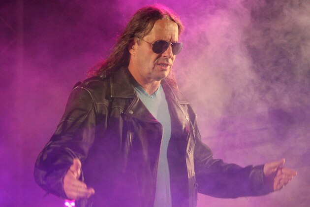DURBAN, SOUTH AFRICA - JULY 08:  Special guest referee Bret 'The Hitman' Hart is introduced during the WWE Smackdown Live Tour at Westridge Park Tennis Stadium on July 08, 2011 in Durban, South Africa.  (Photo by Steve Haag/Gallo Images/Getty Images)