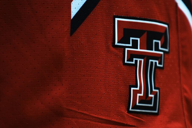 BATON ROUGE, LA - NOVEMBER 18:  Detailed view of the Texas Tech logo seen on a players uniform during a game against the LSU Tigers at the Pete Maravich Assembly Center on November 18, 2014 in Baton Rouge, Louisiana.  LSU won the game in overtime 69-64.  (Photo by Stacy Revere/Getty Images)
