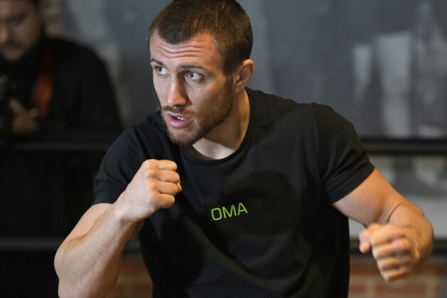 LOS ANGELES, CA - MARCH 11: WBO/WBA lightweight world champion Vasiliy Lomachenko works out at Fortune Gym on March 11, 2019 in Los Angeles, California. (Photo by John McCoy/Getty Images)