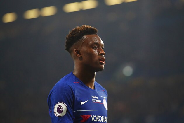 LONDON, ENGLAND - APRIL 08:  Callum Hudson-Odoi of Chelsea looks on  the Premier League match between Chelsea FC and West Ham United at Stamford Bridge on April 08, 2019 in London, United Kingdom. (Photo by Julian Finney/Getty Images)