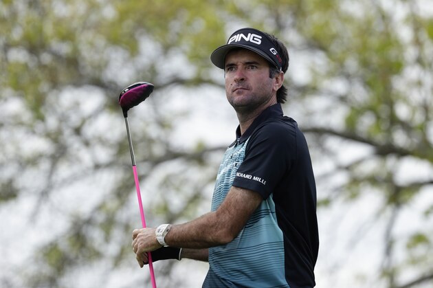Bubba Watson watches his tee shot on the sixth hole during round-robin play at the Dell Technologies Match Play Championship golf tournament, Thursday, March 28, 2019, in Austin, Texas. (AP Photo/Eric Gay)