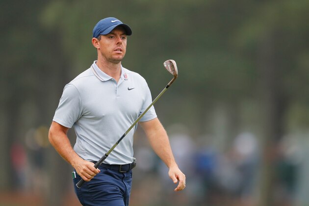 AUGUSTA, GEORGIA - APRIL 08:  Rory McIlroy of Northern Ireland looks on during a practice round prior to The Masters at Augusta National Golf Club on April 08, 2019 in Augusta, Georgia. (Photo by Kevin C. Cox/Getty Images)