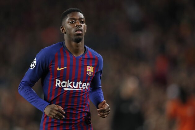 Ousmane Dembele of FC Barcelona during the UEFA Champions League round of 16 match between FC Barcelona and Olympique Lyonnais at Camp Nou on March 13, 2019 in Barcelona, Spain(Photo by VI Images via Getty Images)