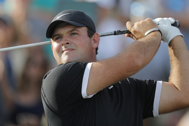 Patrick Reed tees off on the 12th hole during the second round of The Players Championship golf tournament Friday, March 15, 2019, in Ponte Vedra Beach, Fla. (AP Photo/Gerald Herbert)