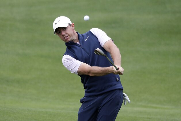 Rory McIlroy chips to the green on the fifth hole during round-robin play at the Dell Technologies Match Play Championship golf tournament, Friday, March 29, 2019, in Austin, Texas. (AP Photo/Eric Gay) Rory McIlroy chips to the green on the fifth hole during round-robin play at the Dell Technologies Match Play Championship golf tournament, Friday, March 29, 2019, in Austin, Texas. (AP Photo/Eric Gay)