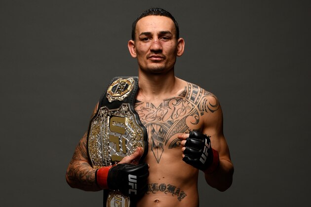 TORONTO, CANADA - DECEMBER 08:  Max Holloway poses for a portrait backstage during the UFC 231 event at Scotiabank Arena on December 8, 2018 in Toronto, Canada. (Photo by Mike Roach/Zuffa LLC/Zuffa LLC via Getty Images)