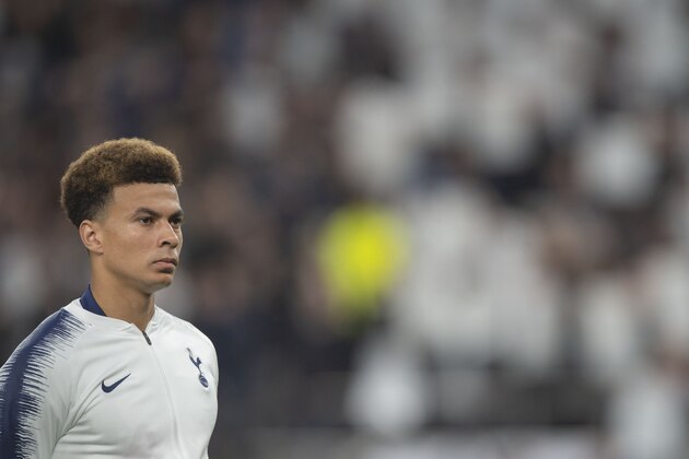 LONDON, ENGLAND - APRIL 09: Dele Alli of Tottenham looks on during the UEFA Champions League Quarter Final first leg match between Tottenham Hotspur and Manchester City at Tottenham Hotspur Stadium on April 09, 2019 in London, England. (Photo by TF-Images/Getty Images)