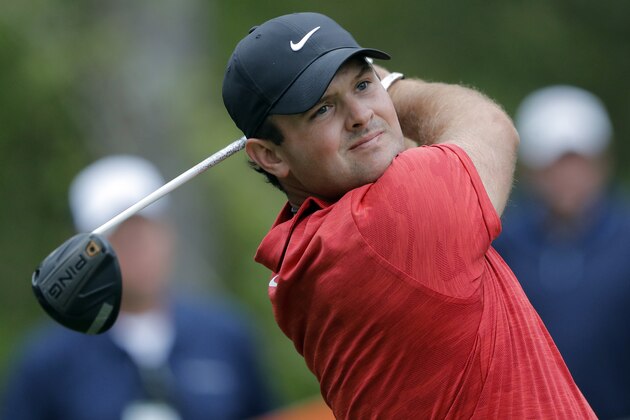 Patrick Reed tees off on the 15th hole during the third round of The Players Championship golf tournament Saturday, March 16, 2019, in Ponte Vedra Beach, Fla. (AP Photo/Gerald Herbert)