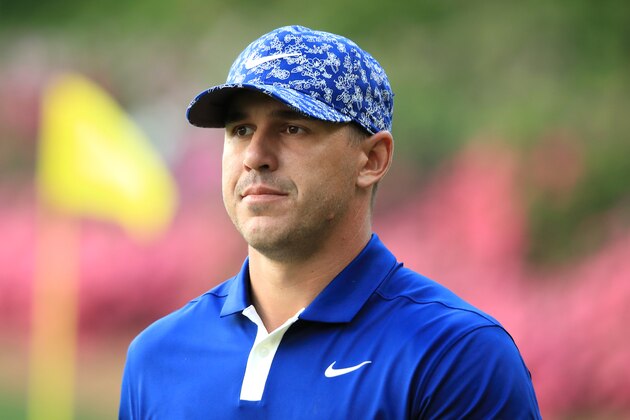 AUGUSTA, GEORGIA - APRIL 11: Brooks Koepka of the United States walks off the 13th green after making a birdie during the first round of the Masters at Augusta National Golf Club on April 11, 2019 in Augusta, Georgia. (Photo by Andrew Redington/Getty Images)