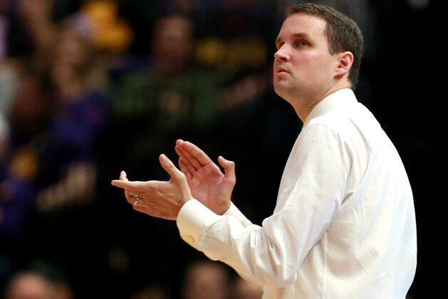 BATON ROUGE , LOUISIANA - FEBRUARY 26:  Head coach Will Wade of the LSU Tigers looks on as his team takes on the Texas A&M Aggies at Pete Maravich Assembly Center on February 26, 2019 in Baton Rouge, Louisiana. (Photo by Sean Gardner/Getty Images)
