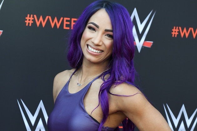 Wrestler Sasha Banks arrives at the first-ever WWE Emmy For Your Consideration event at the TV Academy  Saban Media Center, in North Hollywood (near Los Angeles), on June 6, 2018 (Photo by VALERIE MACON / AFP)        (Photo credit should read VALERIE MACON/AFP/Getty Images)