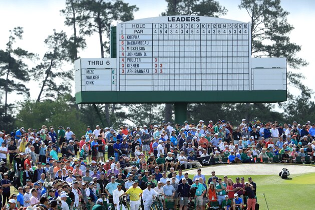 AUGUSTA, GEORGIA - APRIL 12: Shugo Imahira of Japan plays his shot from the third tee during the second round of the Masters at Augusta National Golf Club on April 12, 2019 in Augusta, Georgia. (Photo by Andrew Redington/Getty Images)