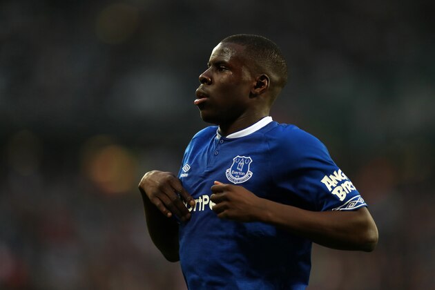 LONDON, ENGLAND - MARCH 30: Kurt Zouma of Everton  during the Premier League match between West Ham United and Everton FC at London Stadium on March 30, 2019 in London, United Kingdom. (Photo by Catherine Ivill/Getty Images)