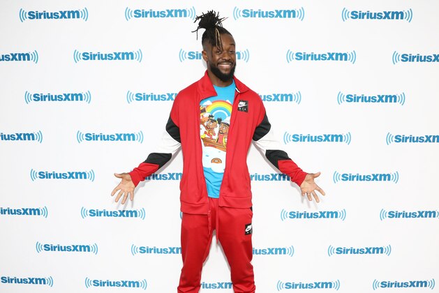 NEW YORK, NY - APRIL 04:  WWE Wrestler Kofi Kingston visits the SiriusXM Studios on April 4, 2019 in New York City.  (Photo by Cindy Ord/Getty Images)