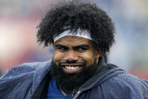 ORLANDO, FL - JANUARY 27: Runningback Ezekiel Elliott #21 of the Dallas Cowboys from the NFC Team on the sidelines during the NFL Pro Bowl Game at Camping World Stadium on January 27, 2019 in Orlando, Florida. The AFC defeated the NFC 26 to 7. (Photo by Don Juan Moore/Getty Images)