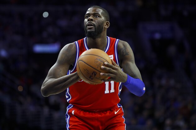 Philadelphia 76ers' James Ennis III in action during an NBA basketball game against the Sacramento Kings, Friday, March 15, 2019, in Philadelphia. (AP Photo/Matt Slocum)