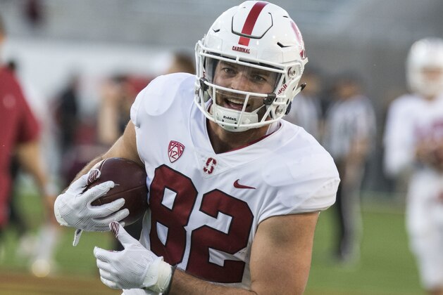 Stanford's Kaden Smith before the first half of an NCAA college football game Thursday, Oct. 18, 2018, in Tempe, Ariz. (AP Photo/Darryl Webb)