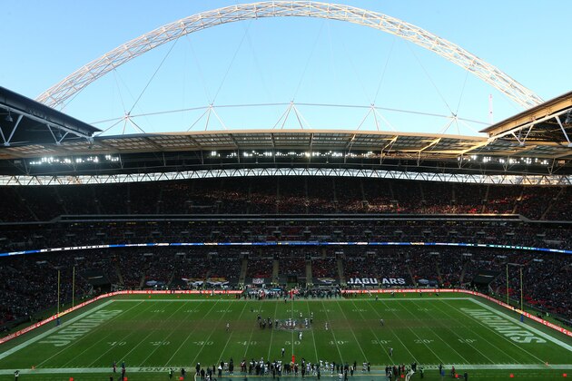 LONDON, ENGLAND - OCTOBER 28: A general view inside the stadium during the NFL International Series match between Philadelphia Eagles and Jacksonville Jaguars at Wembley Stadium on October 28, 2018 in London, England. (Photo by Alex Pantling/Getty Images)