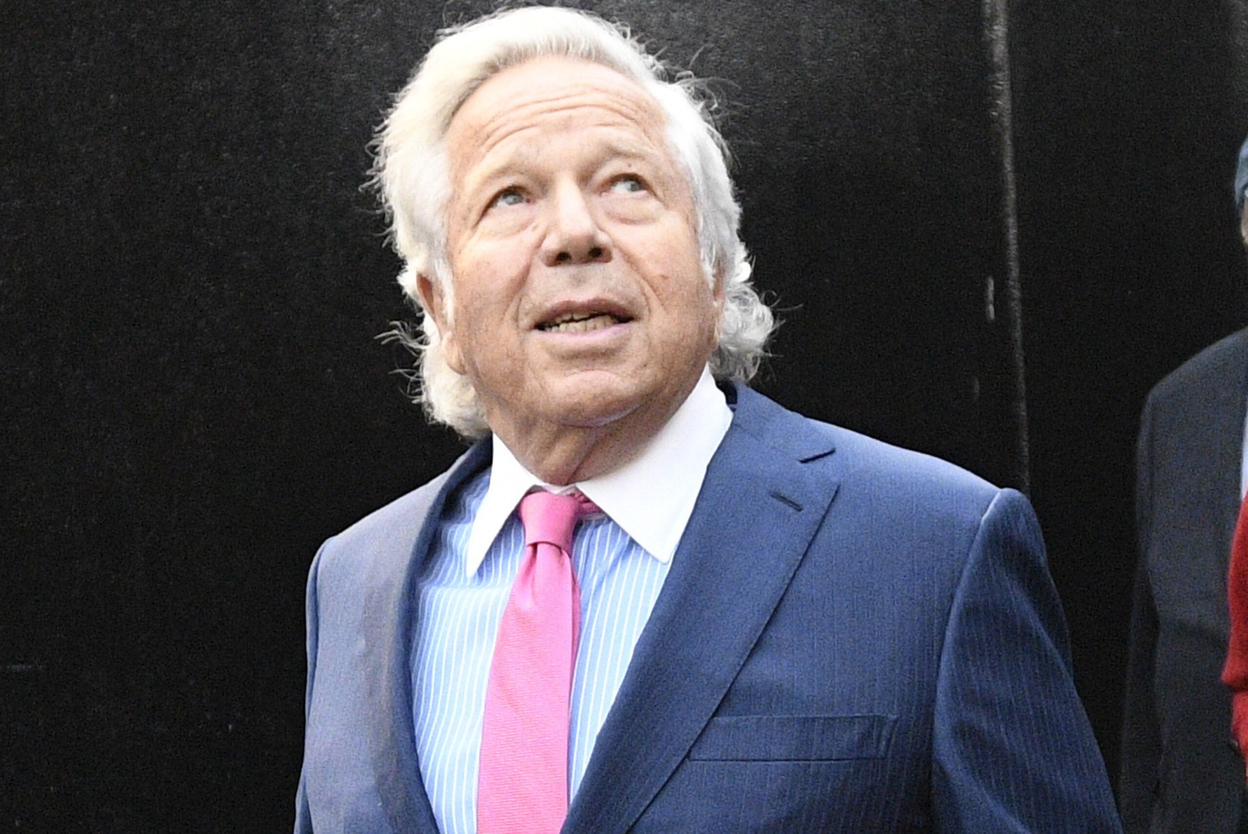 New England Patriots owner Robert Kraft walks on to the field before an NFL football game against the Pittsburgh Steelers in Pittsburgh, Sunday, Dec. 16, 2018. (AP Photo/Don Wright)