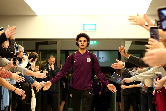 MANCHESTER, ENGLAND - APRIL 17:  Leroy Sane of Manchester City during the UEFA Champions League Quarter Final second leg match between Manchester City and Tottenham Hotspur at at Etihad Stadium on April 17, 2019 in Manchester, England. (Photo by Marc Atkins/Getty Images)
