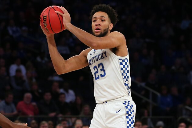 NEW YORK, NY - DECEMBER 08: EJ Montgomery #23 of the Kentucky Wildcats in action against the Seton Hall Pirates during a college basketball game at Madison Square Garden on December 8, 2018 in New York City. (Photo by Rich Schultz/Getty Images)