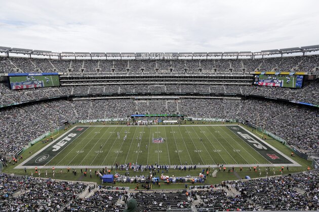 A general view of MetLife Stadium during the second half of an NFL football game between the New York Jets and the Indianapolis Colts, Sunday, Oct. 14, 2018, in East Rutherford, N.J. (AP Photo/Seth Wenig)