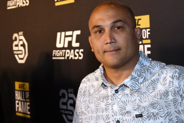 LAS VEGAS, NV - JULY 05:  Former mixed martial artist B.J. Penn arrives at the UFC Hall of Fame's class of 2018 induction ceremony at Palms Casino Resort on July 5, 2018 in Las Vegas, Nevada.  (Photo by Ethan Miller/Getty Images)