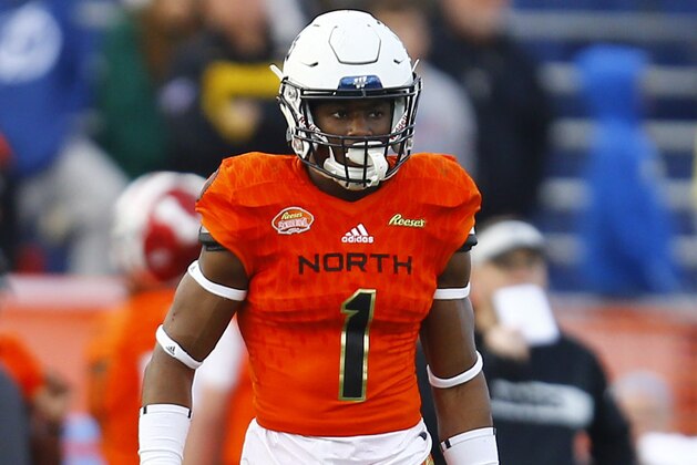 North defensive back Corey Ballentine of Washburn (1) during the second half of the Senior Bowl college football game, Saturday, Jan. 26, 2019, in Mobile, Ala. (AP Photo/Butch Dill)