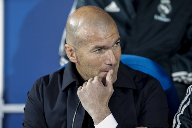 MADRID, SPAIN - APRIL 15: coach Zinedine Zidane of Real Madrid during the La Liga Santander  match between Leganes v Real Madrid at the Estadio Municipal de Butarque on April 15, 2019 in Madrid Spain (Photo by David S. Bustamante/Soccrates/Getty Images)