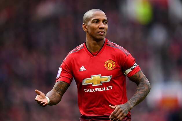 MANCHESTER, ENGLAND - MARCH 02: Ashley Young of Manchester United in action during the Premier League match between Manchester United and Southampton FC at Old Trafford on March 02, 2019 in Manchester, United Kingdom. (Photo by Clive Mason/Getty Images)