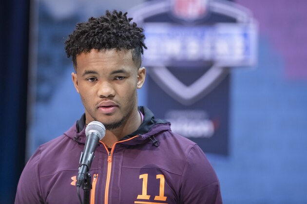 INDIANAPOLIS, IN - MARCH 1: Kyler Murray #QB11 of the Oklahoma Sooners is seen at the 2019 NFL Combine at Lucas Oil Stadium on March 1, 2019 in Indianapolis, Indiana. (Photo by Michael Hickey/Getty Images)