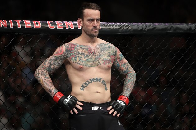 CHICAGO, IL - JUNE 09:  CM Punk prepares to fight Mike Jackson in their welterweight bout during the UFC 225: Whittaker v Romero 2 event at the United Center on June 9, 2018 in Chicago, Illinois. Jackson won by unanimous decision.  (Photo by Dylan Buell/Getty Images)