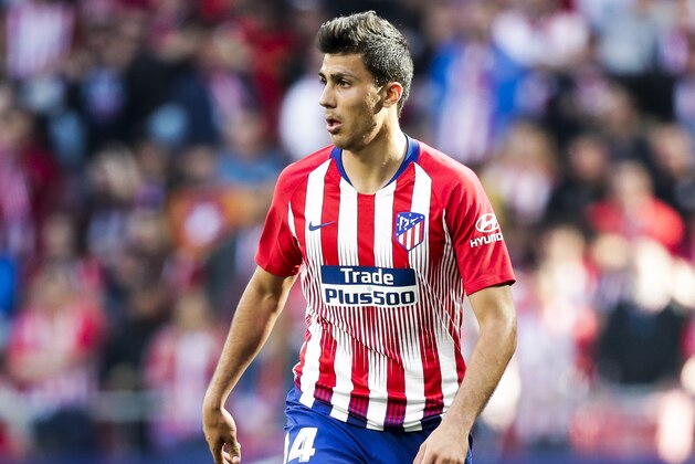 MADRID, SPAIN - MARCH 9: Rodri of Atletico Madrid during the La Liga Santander  match between Atletico Madrid v Leganes at the Estadio Wanda Metropolitano on March 9, 2019 in Madrid Spain (Photo by David S. Bustamante/Soccrates/Getty Images)