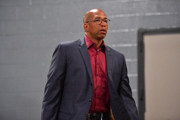 HOUSTON, TX - MAY 11:   Monty Williams, vice president of basketball operations for the San Antonio Spurs, arrives at the arena before Game Six of the Western Conference Semifinals against the Houston Rockets during the 2017 NBA Playoffs on May 11, 2017 at the Toyota Center in Houston, Texas. NOTE TO USER: User expressly acknowledges and agrees that, by downloading and or using this photograph, User is consenting to the terms and conditions of the Getty Images License Agreement. Mandatory Copyright Notice: Copyright 2017 NBAE (Photo by Jesse D. Garrabrant/NBAE via Getty Images)