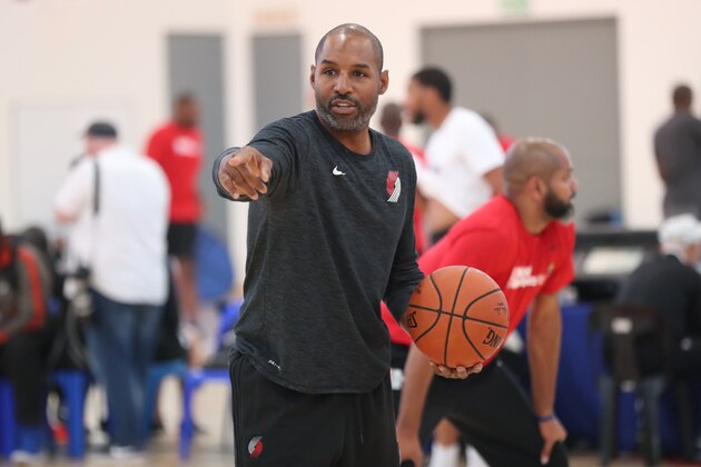 JOHANNESBURG, SOUTH AFRICA - AUGUST 2:  Assistant Coach David Vanterpool at the Basketball Without Boarders Africa program at the American International School of Johannesburg on August 2, 2018 in Gauteng province of Johannesburg, South Africa.  NOTE TO USER: User expressly acknowledges and agrees that, by downloading and or using this photograph, User is consenting to the terms and conditions of the Getty Images License Agreement. Mandatory Copyright Notice: Copyright 2018 NBAE (Photo by Joe Murphy/NBAE via Getty Images)