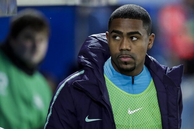 VITORIA GASTEIZ, SPAIN - APRIL 23: Malcom of FC Barcelona during the La Liga Santander  match between Deportivo Alaves v FC Barcelona at the Estadio de Mendizorroza on April 23, 2019 in Vitoria Gasteiz Spain (Photo by David S. Bustamante/Soccrates/Getty Images)
