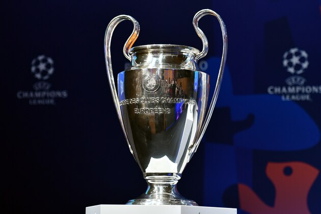 The UEFA Champions league trophy is exhibited ahead of the draw for the Champions league quarter-final draw, on March 15, 2019 at the House of European football in Nyon. (Photo by Fabrice COFFRINI / AFP)        (Photo credit should read FABRICE COFFRINI/AFP/Getty Images)