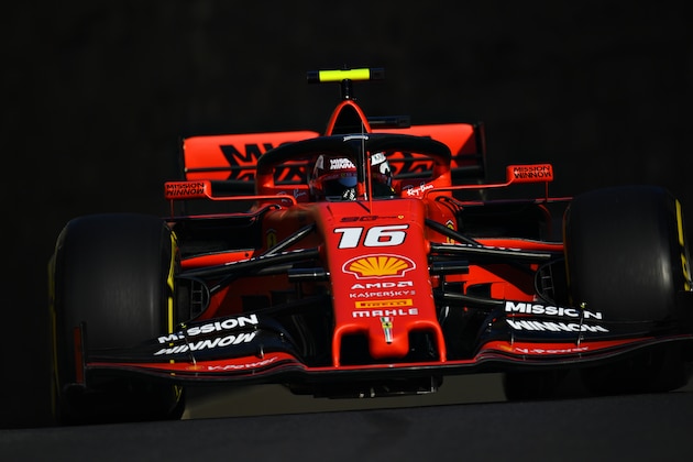 BAKU, AZERBAIJAN - APRIL 26: Charles Leclerc of Monaco driving the (16) Scuderia Ferrari SF90 on track during practice for the F1 Grand Prix of Azerbaijan at Baku City Circuit on April 26, 2019 in Baku, Azerbaijan. (Photo by Clive Mason/Getty Images)