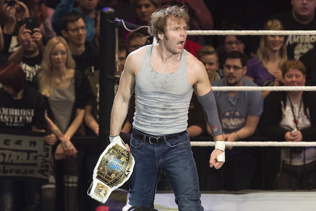 COLOGNE, GERMANY - FEBRUARY 11: Dean Ambrose during WWE Road to WrestleMania at the Lanxess Arena on February 11, 2016 in Cologne, Germany. (Photo by Marc Pfitzenreuter/Getty Images)