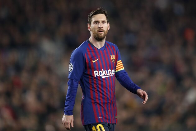 Lionel Messi of FC Barcelona during the UEFA Champions League quarter final match between FC Barcelona and Manchester United FC at Camp Nou on April 16, 2019 in Barcelona, Spain(Photo by VI Images via Getty Images)