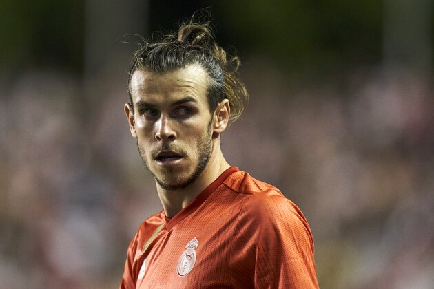 MADRID, SPAIN - APRIL 28: Gareth Bale of Real Madridin action during the La Liga match between Rayo Vallecano de Madrid and Real Madrid CF at Campo de Futbol de Vallecas on April 28, 2019 in Madrid, Spain. (Photo by Quality Sport Images/Getty Images)